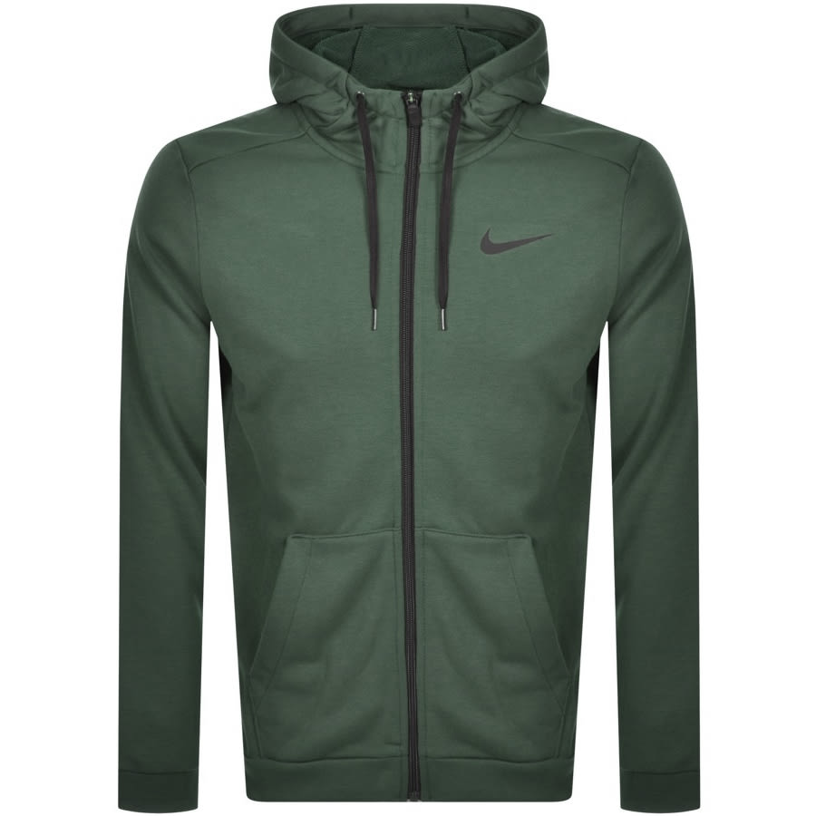 Alternative Image for ProductNike Training Full Zip Dri Fit Logo Hoodie Green1